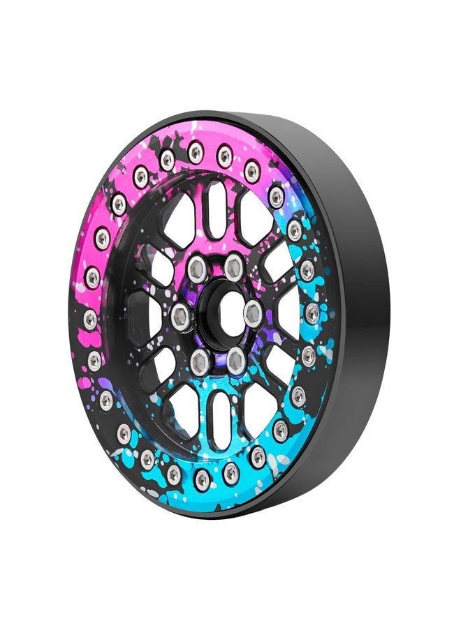 TCRC 4PCS Splash Anodizing Aluminum 2.2 Inch Beadlock Wheels Hubs for 1/10 Axial Wraith RR10 YETI SCX10 D90 TRAXXAS TRX4 CC01 RC Crawler Car - Image 2
